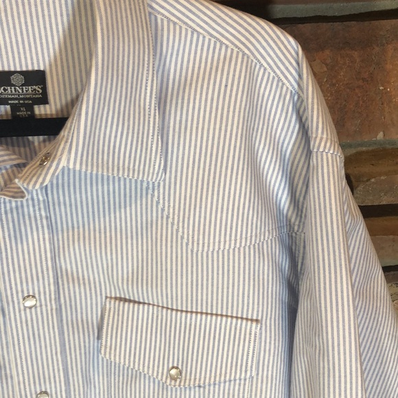 Schnees Pearl Snap Western Work Shirt Big & Tall - Picture 3 of 5